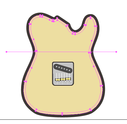 イラストレーターギター分割